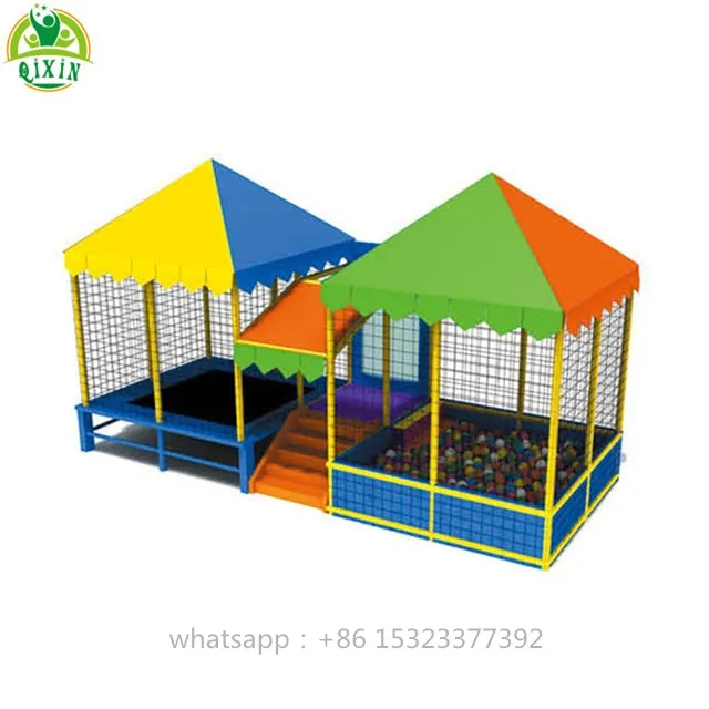 Entertainment park outdoor trampoline jumping with soft play pool trampoline