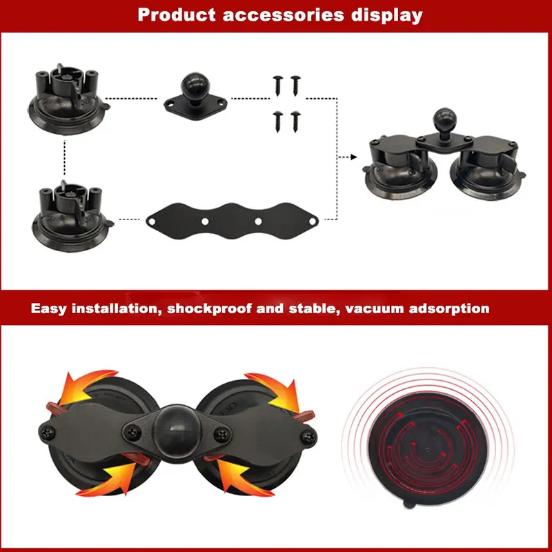 flexible rugged tablet bracket aluminum daul suction cup car tablet holder for ipad holder car windscreen