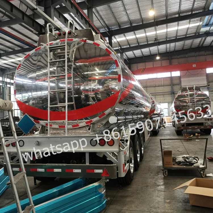 38000l 42000l 43000l Aluminum Tanker Truck Semi Trailer with 3 Axles