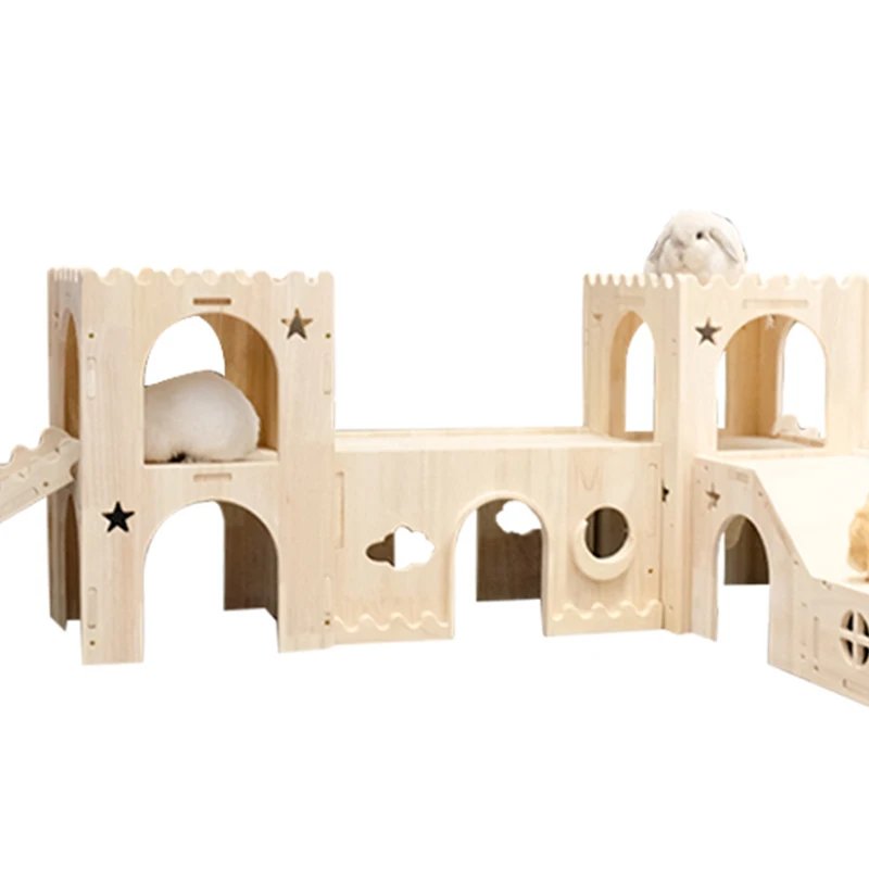 Removable rabbit Shelter Large Indoor Storage felt pet castle Eco-Friendly Felt rabbit House