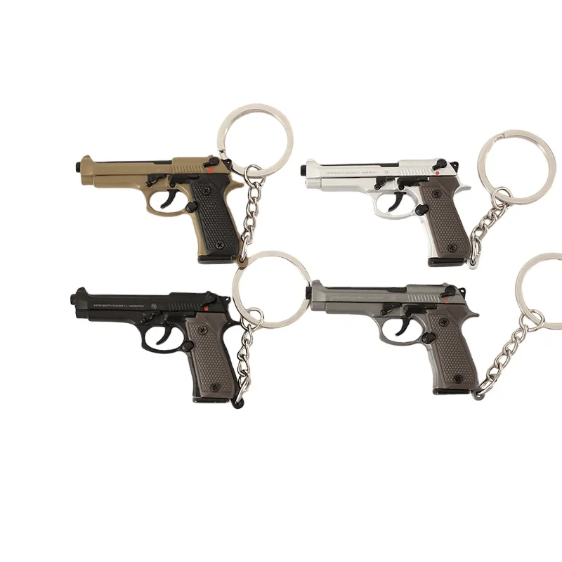 Metal colt 1911 1/4 Model BERETTA 92F Key Chains Gift Pendant Jewelry  pistol metal toy gun 1911