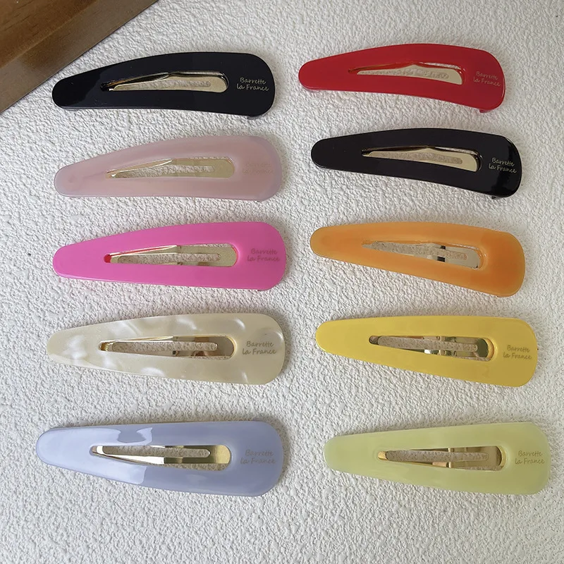 Dowelll Summer Cream Color Sweet Girls Decoration Acetic Acid Hair Clip