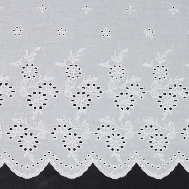 
60*60 9088 voile wide white cotton embroidered fabric lace DIY sewing 