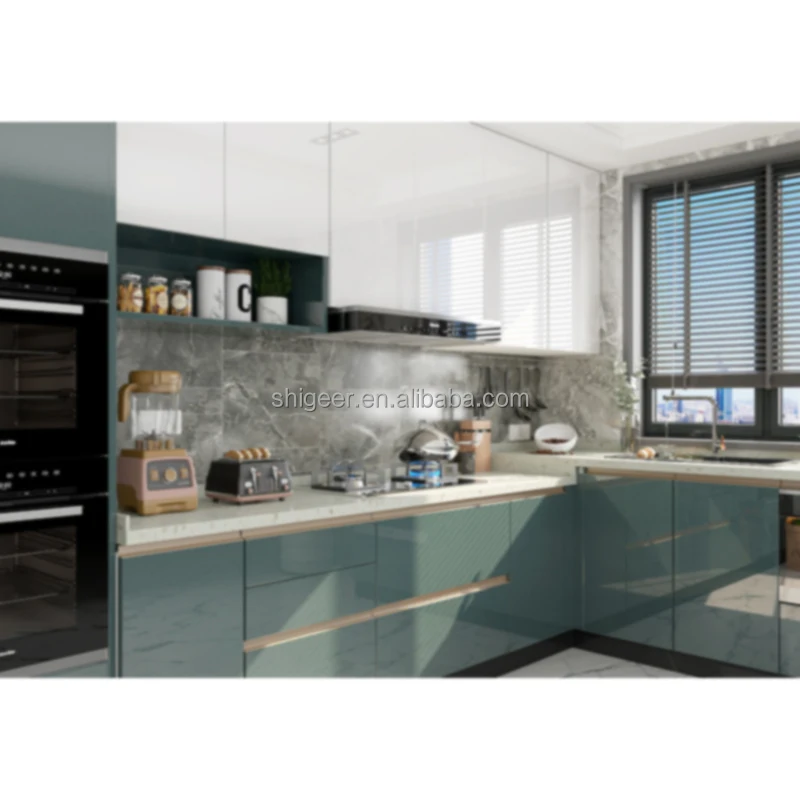 Customized Furniture Solid Wood Material Home Furniture Living Room L Shape Cupboard Kitchen Storage Cabinet