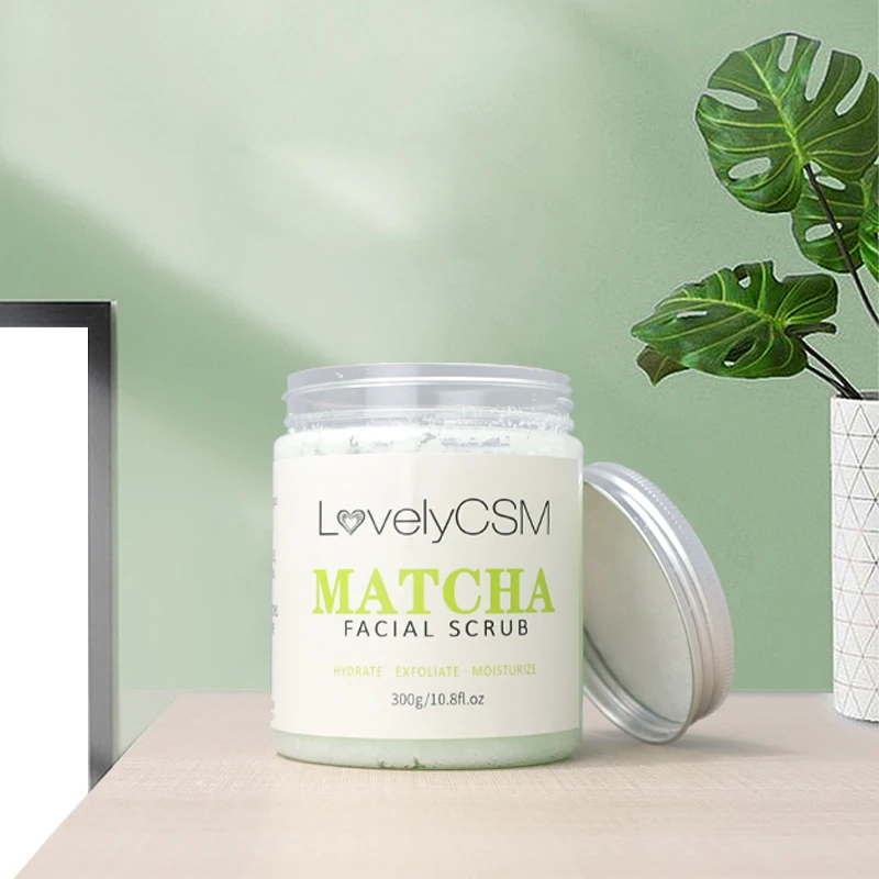
100% natural deep cleansing exfoliating matcha green tea body scrub 
