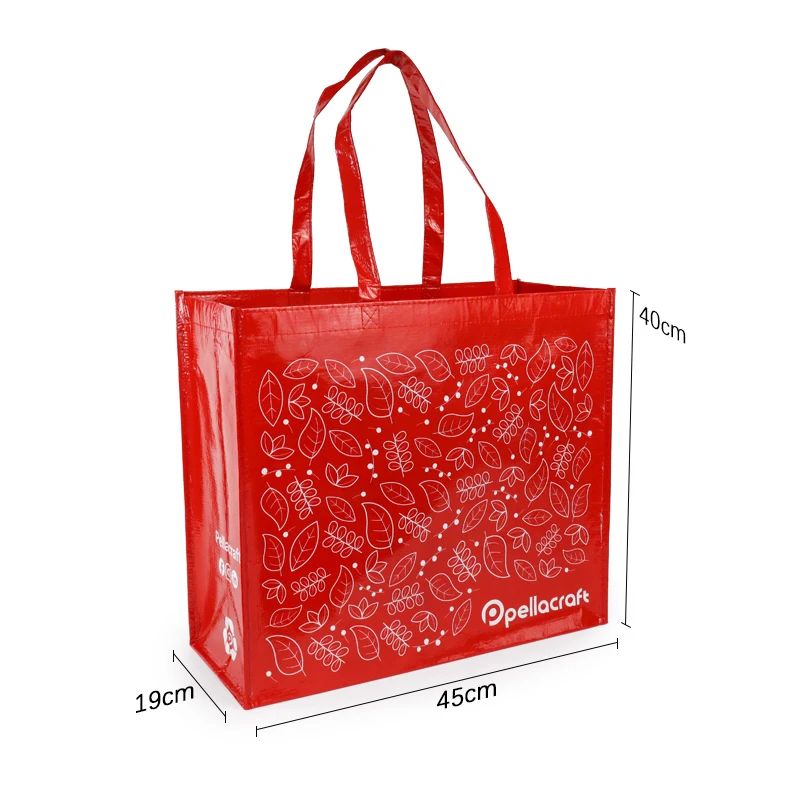 Wholesale Custom Eco-Friendly RPET Non-Woven Tote Bag Fabric PP Woven Recyclable Laminated for Packaging Promotion Shopping