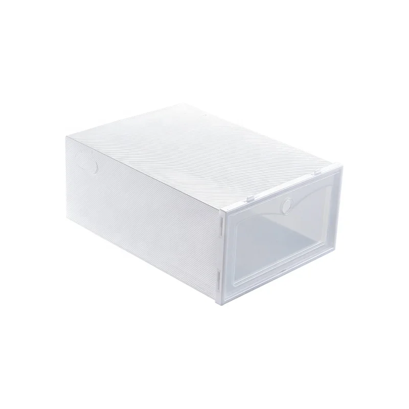 Plastic Shoe Box Storage Stackable Shoe Display Case