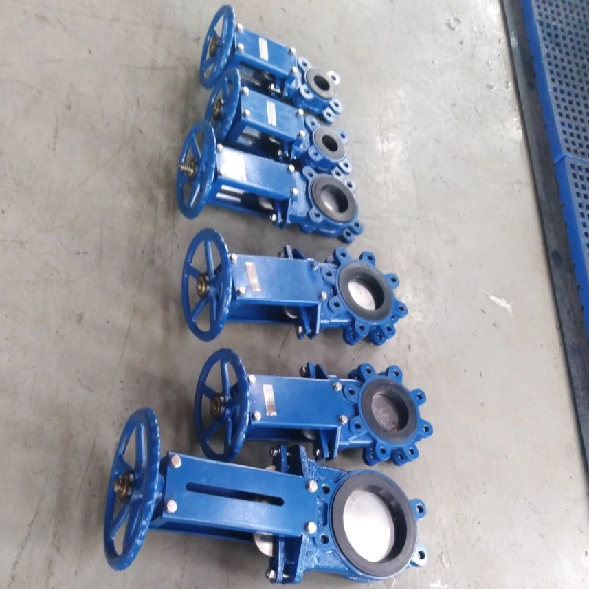 150LB Casting Steel Rubber-Seat Rising Stem Compressed Air Knife Gate Valve with CF8 Plate