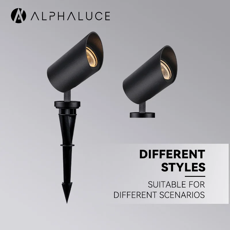 13W Ground Lighting Black Square Adjustable Angle Up Down Light Spot Garden Led Spike Light