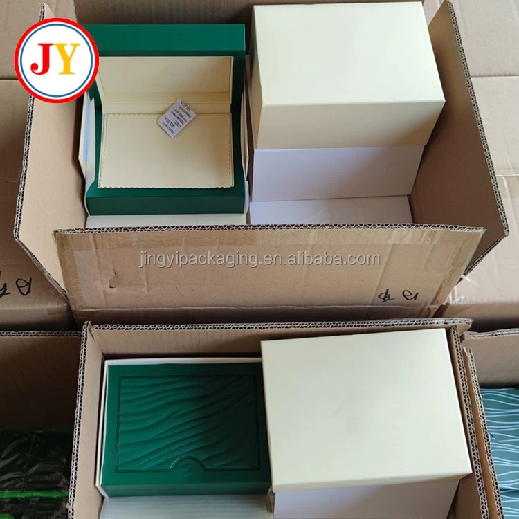 Luxury brand green rlx watch packaging box wrist watch boxes case custom single watch OEM wholesale price gift leather box case