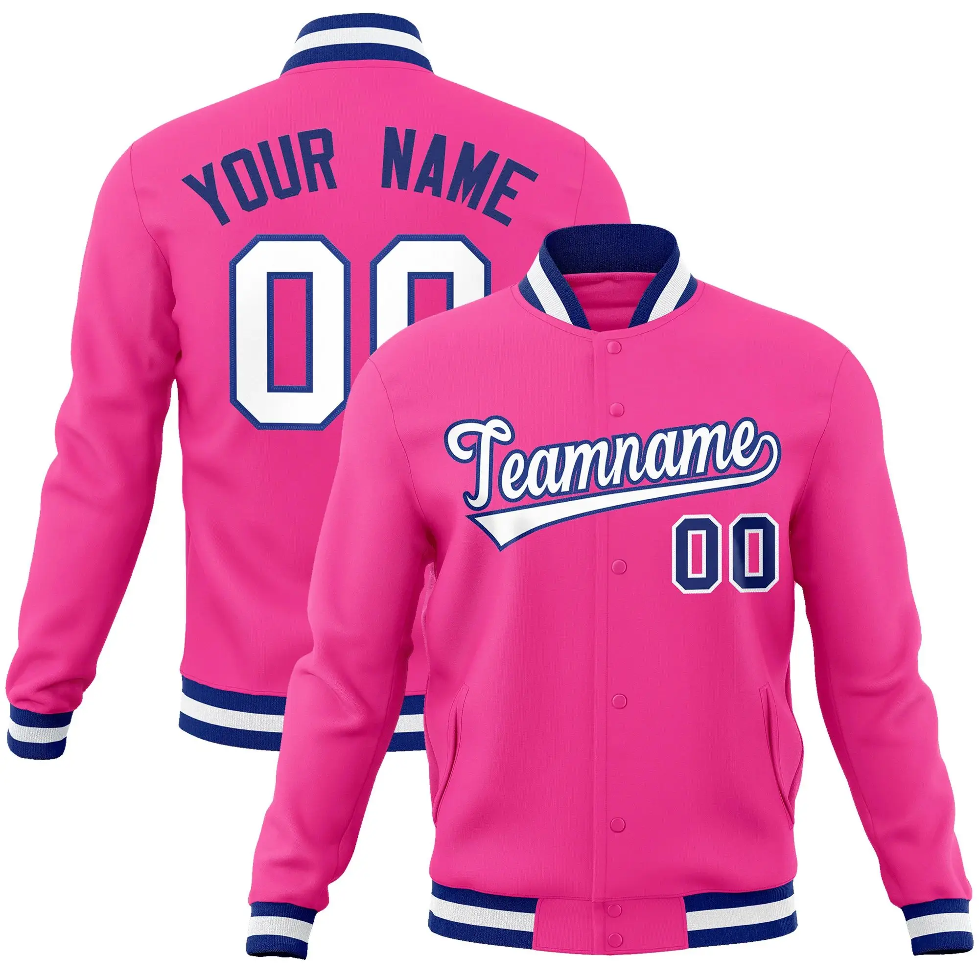 Custom Baseball Jacket Classic Style Cotton Jacket Personalized Team Name Number Logo Sports Uniform