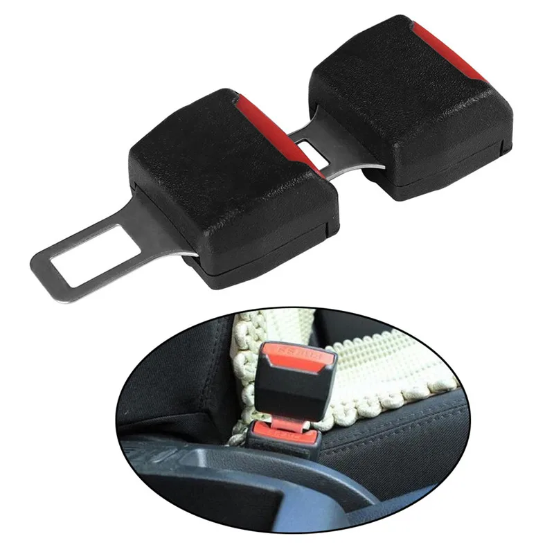 2 Pieces Car Seat Safety Belts Buckle Clip Plug Extender Connector Extension
