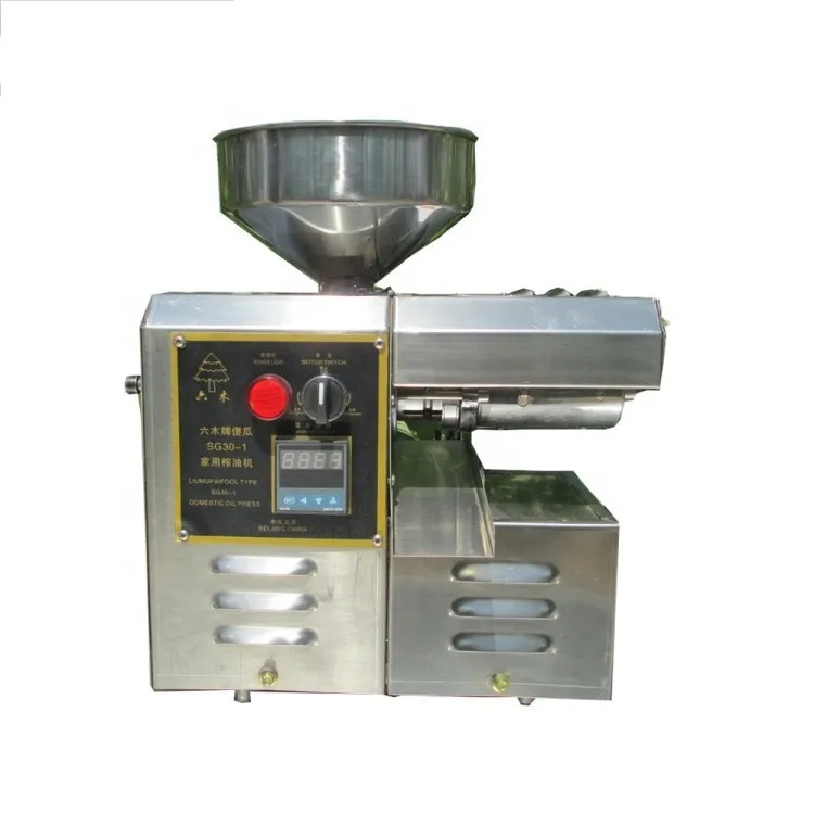 Home Automatic  Mini Stainless Steel Walnut Black Seed Sesame Hemp Sunflower Peanut Coconut Palm Oil Press Machine