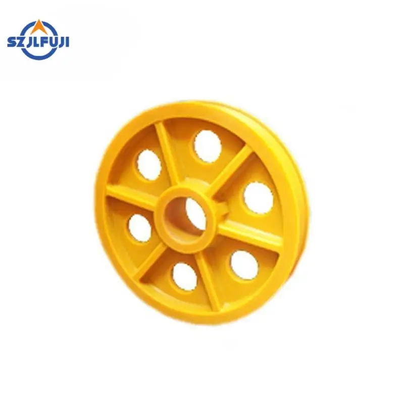FUJI High quality wear-resistant non-standard large alloy steel cast pulley elevator wheel Belt Sheave