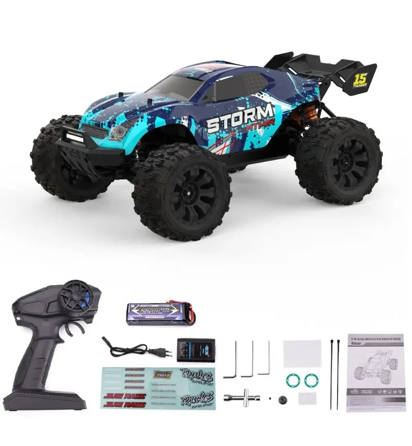 Новый Радиоуправляемый автомобиль HOSHI JIUSI MT14R 1/14 4WD багги бесщеточный высокоскоростной гоночный внедорожник с дистанционным управлением 80 км/ч игрушечный PT14R