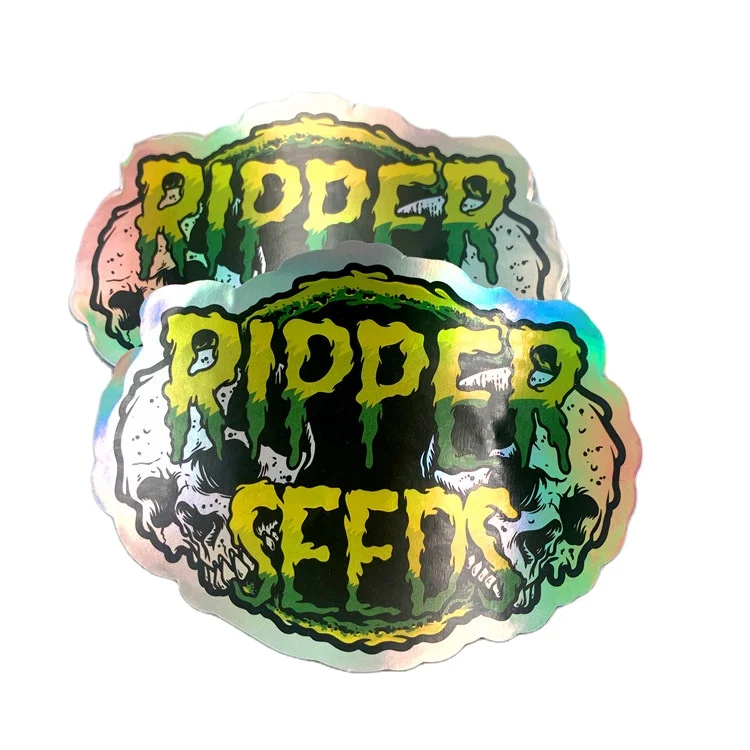 
 Пользовательская печать глянцевый логотип высечка голографическая наклейка  