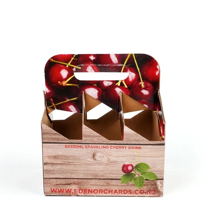 Custom logo printed Corrugated six pack wine  Packaging recyclable Cardboard Strong Moving Corrugated beer Shipping Boxes