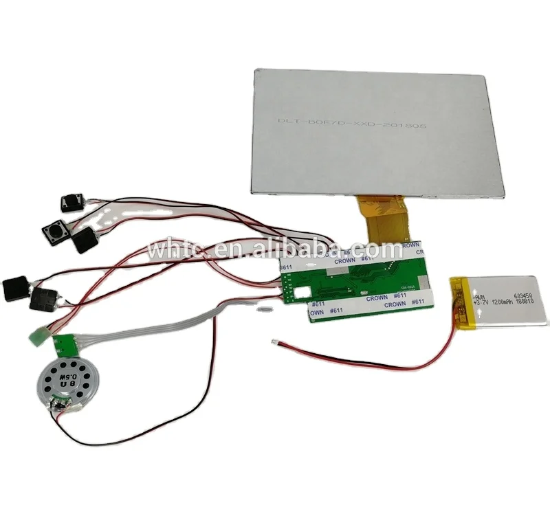 High Quality Portable 800x480 Tft Display 7 Inch Tft Lcd Display Screen RGB 500 for Video Brochure Card W070CNV01 CTP/RTP 6:00