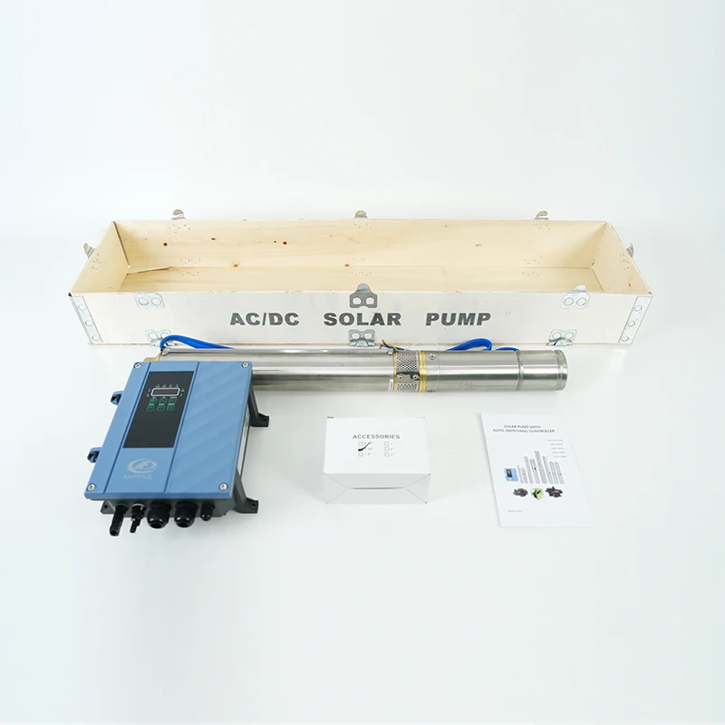 Permanent magnet brushless plastic impeller solar AC / DC water pump 1hp