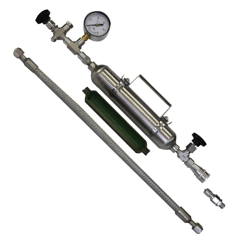 BPY-G LPG Sampling Cylinder ASTM D1265 Stainless Steel Seamless Sampler for Oil Portable Air Sampler  Petroleum Sampler