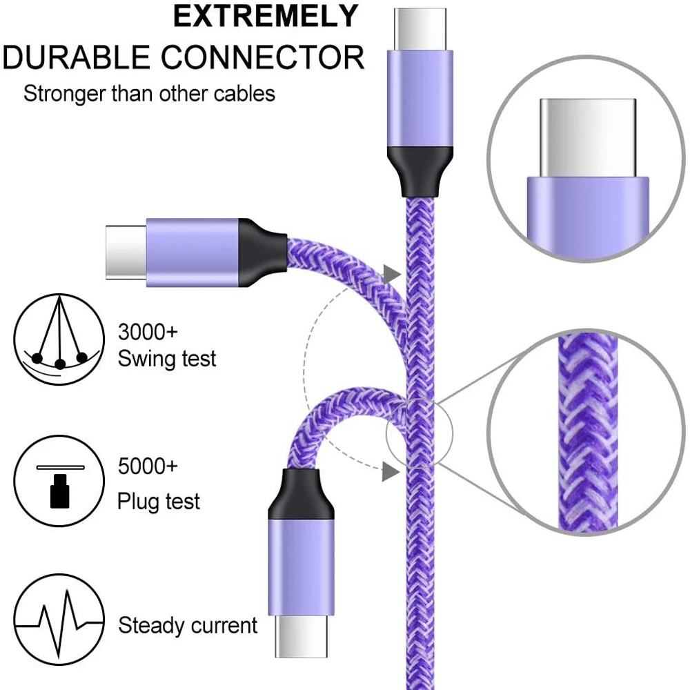 USB-C to USB A Cable Fast Charging Type C Charger Cord Compatible with USB C devices