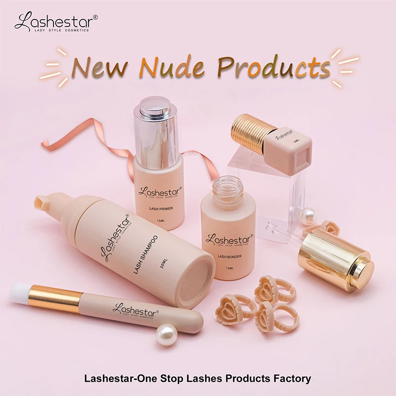 Lashestar полностью розовый набор жидких продуктов шампунь для ресниц сыворотка роста герметик удаления прайдер клей