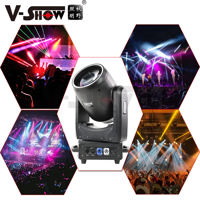 V-Show 198w moving head light beam light for DJ music concert Disco  party