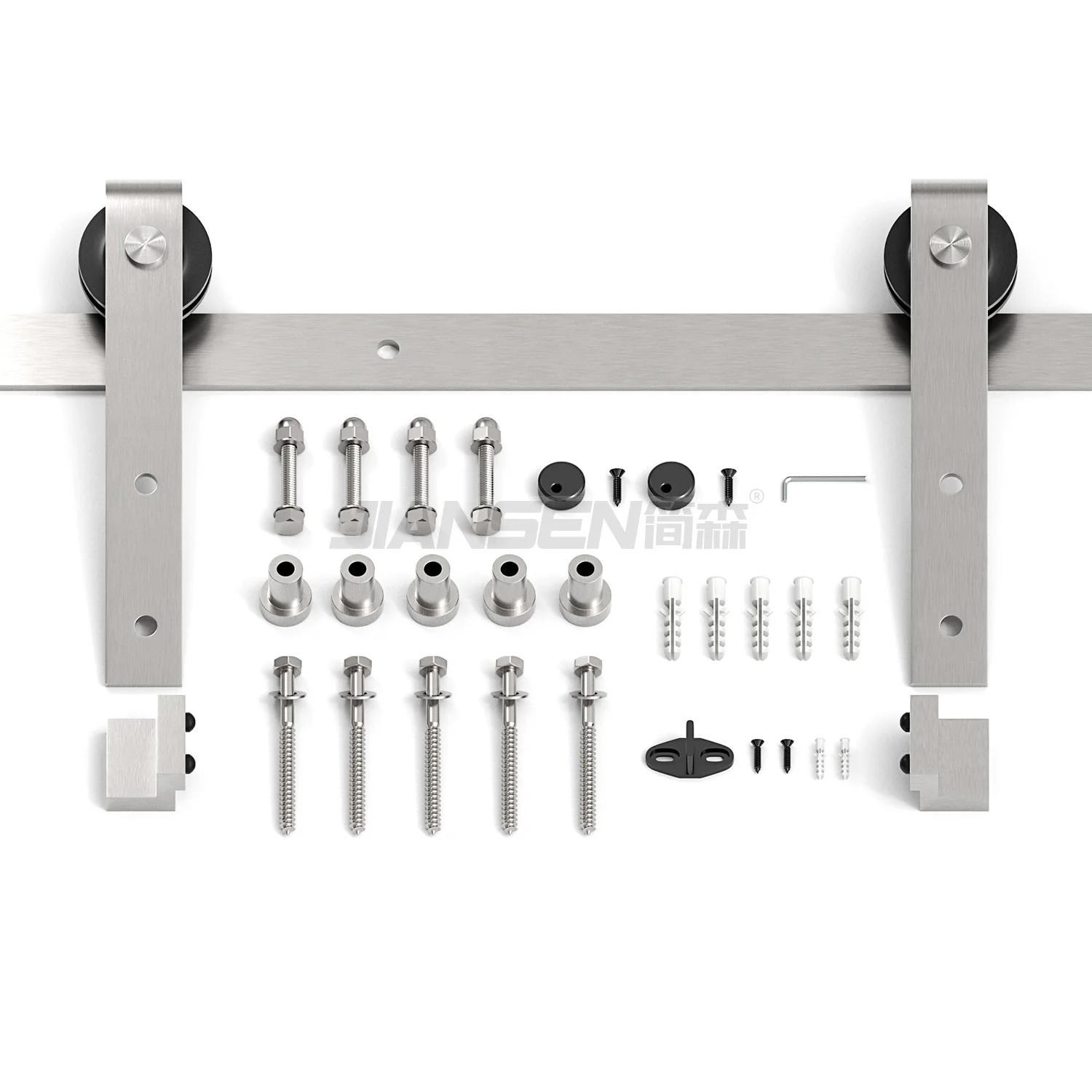 Slide Rail Stainless Steel Sliding Door Hardware Track Kit For Glass Shower Or Wood Door Barn Door Hardware