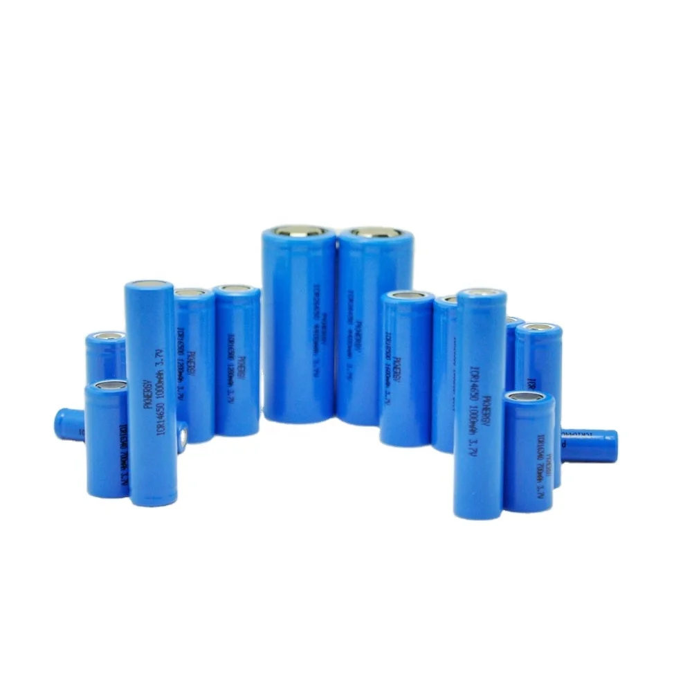 3.7V ICR14650 Cylindrical Lithium Ion Cell 1000mAh 1200mAh Li-ion Rechargeable 14650 Battery with CE Certification