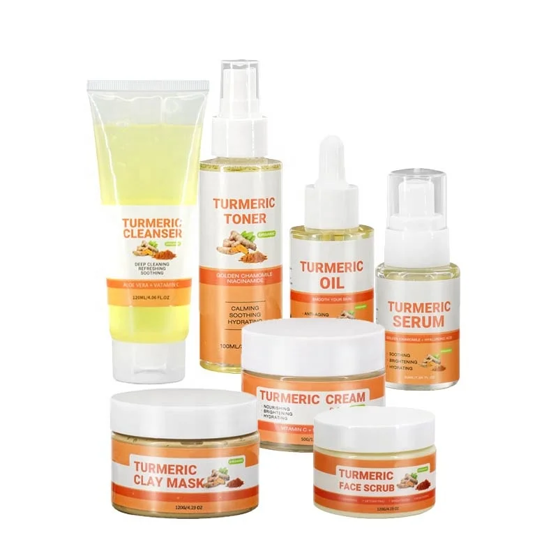 Private Label Pore Cleansing Exfoliating Moisturizing Face Wash Organic Turmeric Facial Gel Cleanser