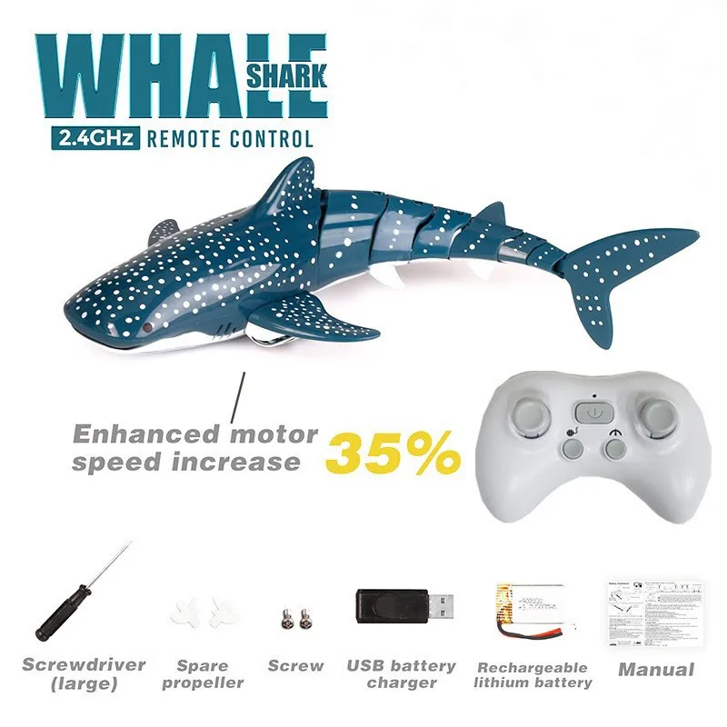 Hot Sale RC Simulation Shark Toy Waterproof Bath Tub Pool Electric Toys for Kids Boys Children Cool Stuff Sharks Submarine