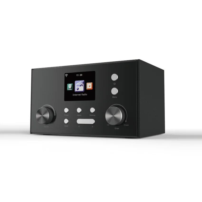 Internet Radio DAB/DAB+/FM Radio  Function Player Clock  wooden dual speaker