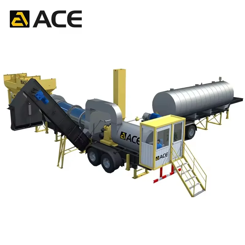 Iap40 40t/h Asphalt Mobile Plant Portable Asphalt Drum Mix Plant Large Concrete Batch Mixing Plant 9 Drums Low Prices For Sale