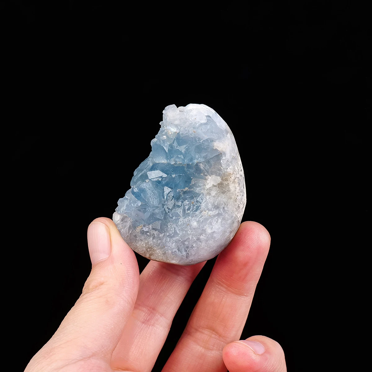 Raw  Celestial Crystal Cluster Geode High Energy Natural Celestial Reiki Wika Celestita Rock healing calming effects
