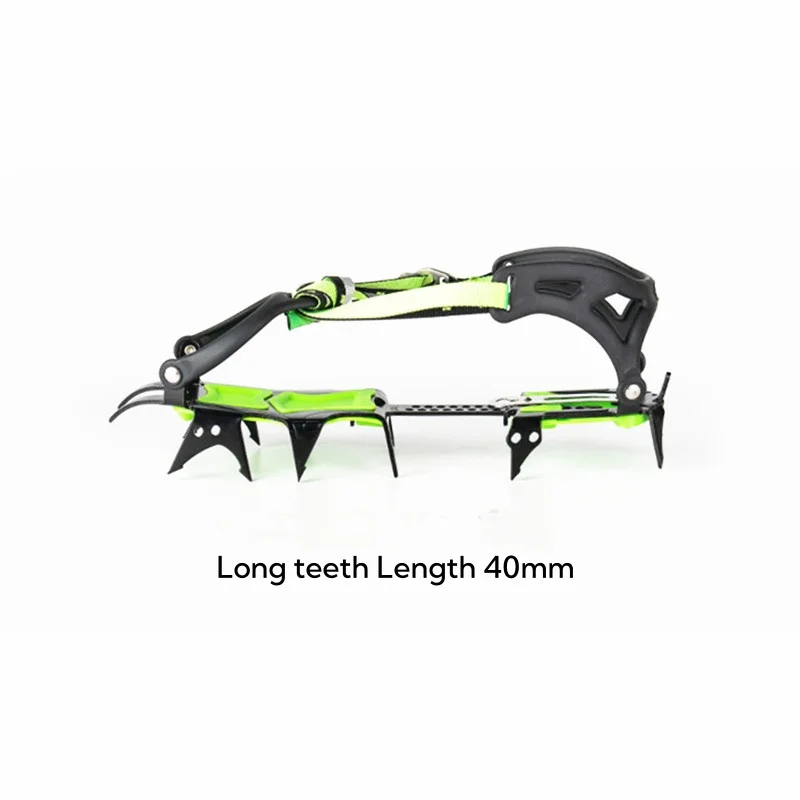Snow Climbing Crampons, Flexible Adjustment High Temperature Resistant Slip Proof Teeth Ice Crampons for Climber for Outdoor