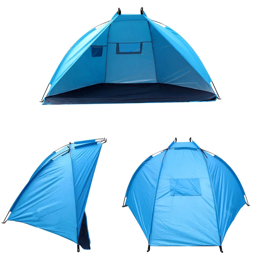 Outdoor Beach Tent Sunshine Shelter 2 Person Polyester Sunshade Tent for Fishing Camping Hiking Picnic Park