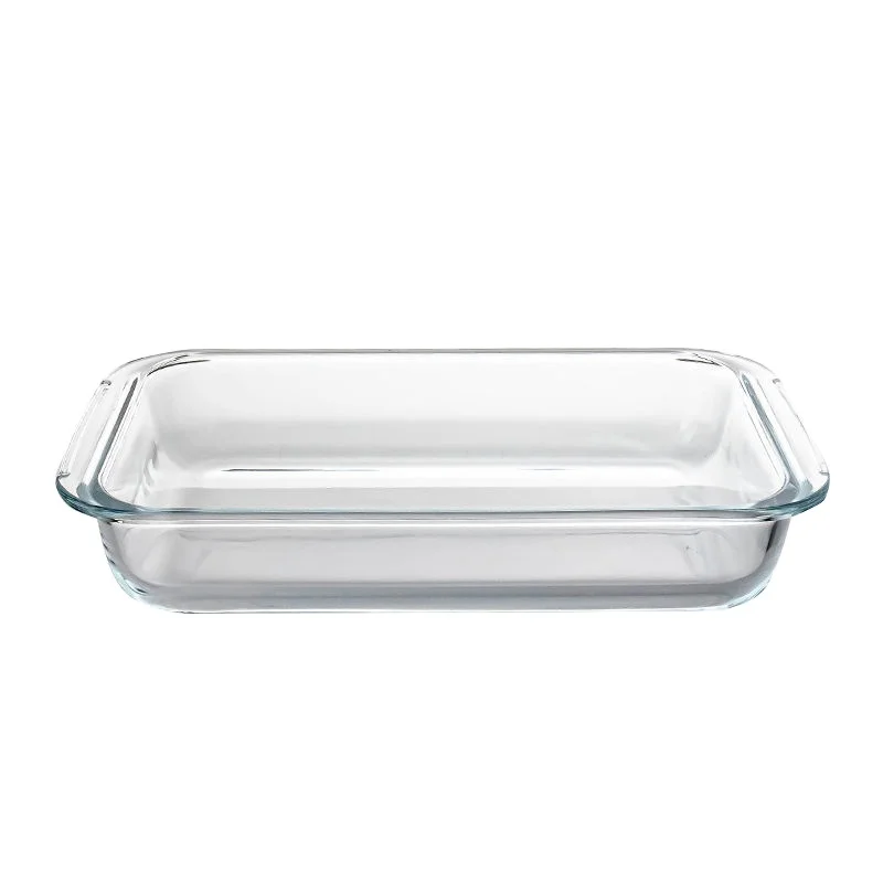 Прямоугольная посуда для выпечки из боросиликатного стекла для микроволновой печи, сковорода для выпечки, стеклянная Посуда pyrex 2800 мл
