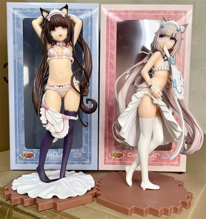 2 Styles Nekopara Kigae no Hitotoki Chocola Vanilla Sexy Anime Figure Unisex PVC Model Toy Collection Gift 24CM