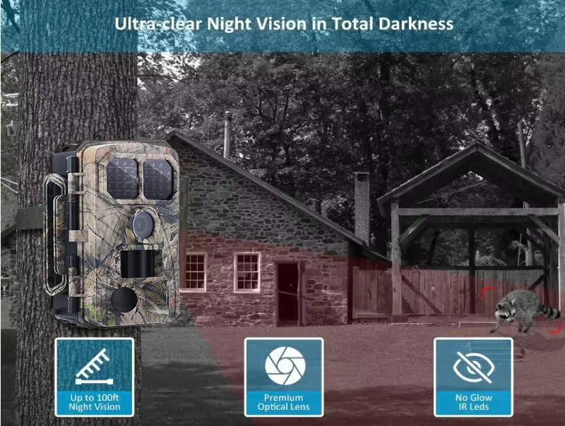 BSTCAM Wildlife Monitoring  4K Wifi Bluetooth Hunting Camera  App Live View Control Remote wifi trail motion camera wireless