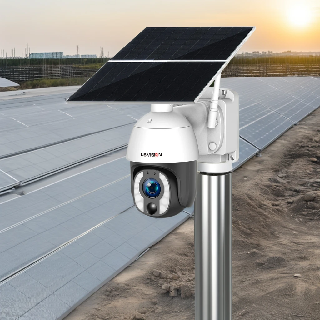 LS VISION 5MP Solar CCTV Ip Camera 20X Optical Zoom 4G Project AI Alarm Smart Home Surveillance featuring Big Battery PTZ