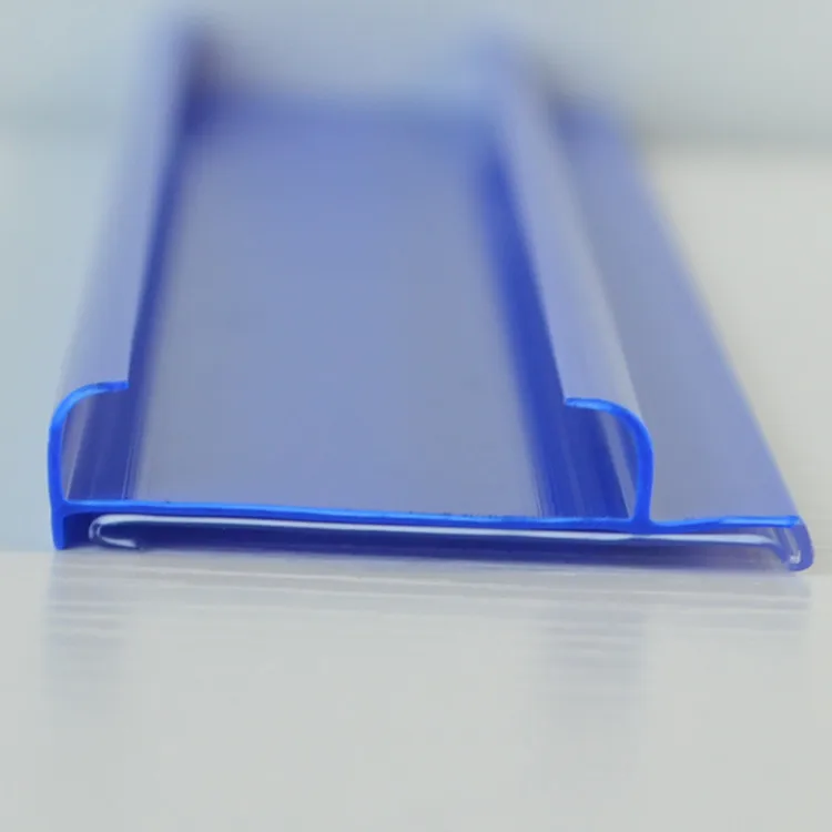 Rectangular double foot single wire plastic label holder shelf talker for supermarket