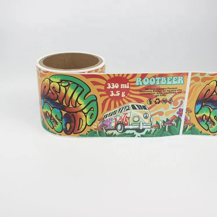 customized roll beer sticker beer can bottle label self adhesive labels beer bottle sticker printing