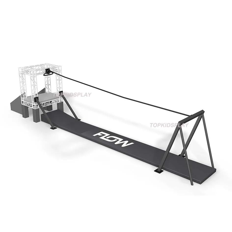 Ziplines Adventure Equipment Customized Indoor Park Air Roller Coaster Zip Line For Ninja Course
