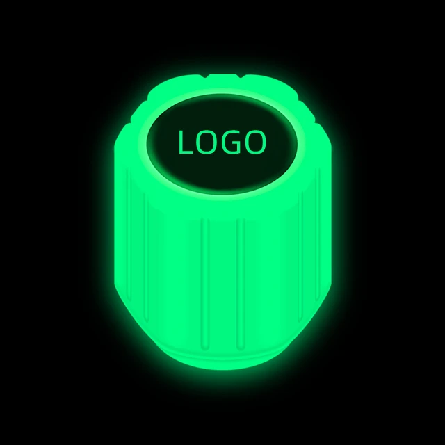 Custom plastic universal set of green luminous automobile logo valve cover