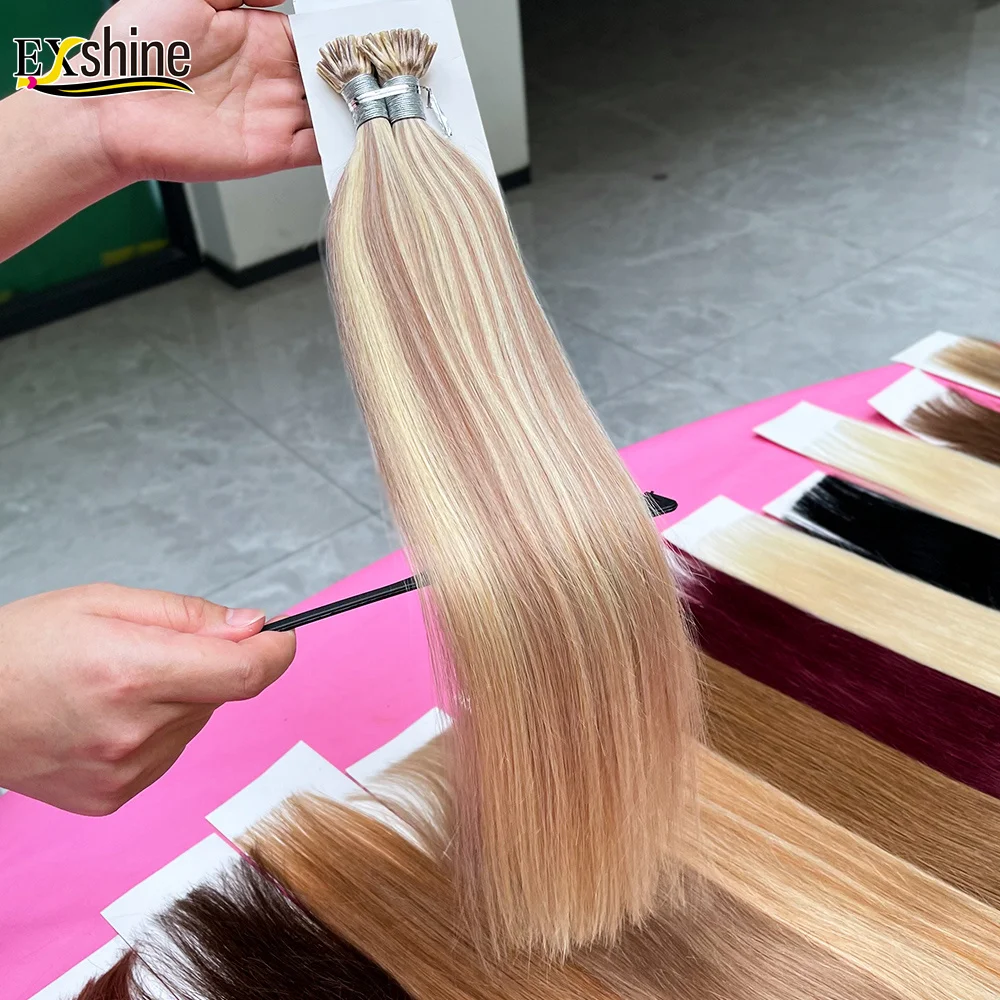 New Fashion 12A virgin blonde hair Virgin Raw Remy Nano Hair Extensions Indian Human Wholesale Brazilian I Tip Hair Extension