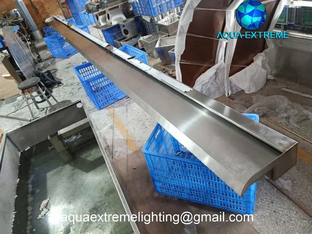 2020 New #304 #316 stainless steel cascade waterfall nozzles  for swimming pool and  pond sheer descent waterfall