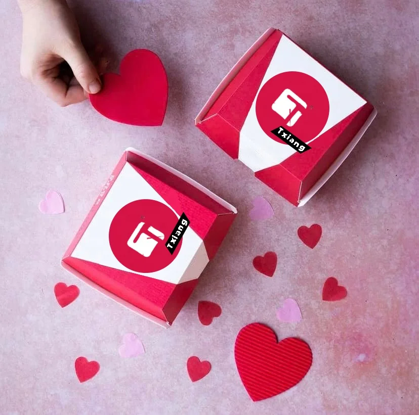 Custom Your Logo Branded Burger Boxes Printed Fashion Food Boxes For Burgers And Fried Food