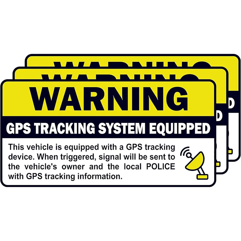 GPS отслеживание предупреждающий знак Противоугонный автомобиль наклейки предупреждающая система слежения оснащенная Автомобильная наклейка