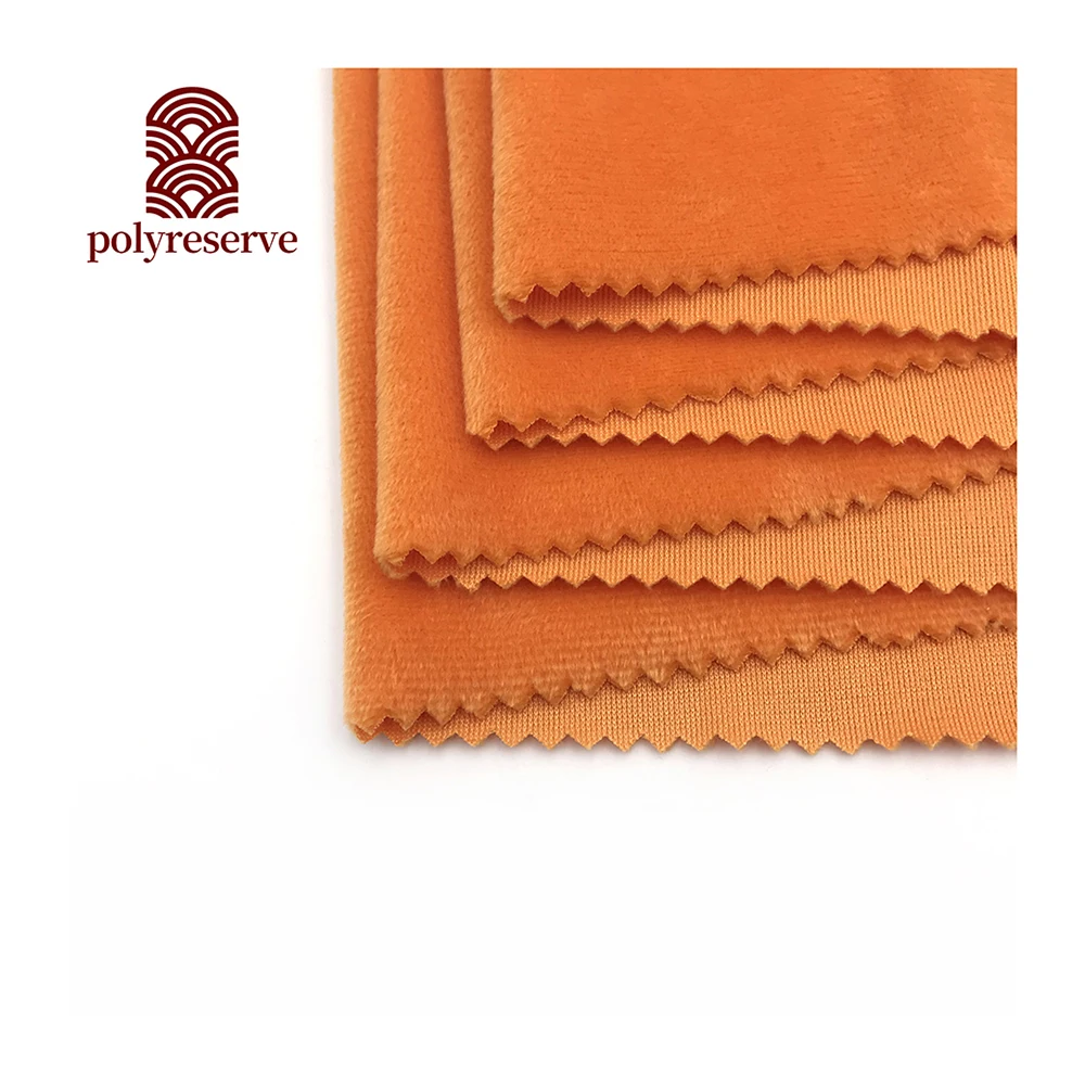 POLYRESERVE 2022 Hot Sale Plain Dye Warp Knitted Velboa Super Soft Fabric 100 poly manufacturer