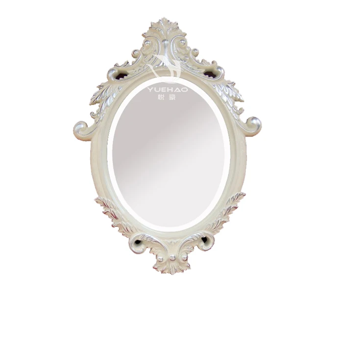 Polyurethane Foam Material Antique Gold Color Handmade Mirror Frame Wall Hanging